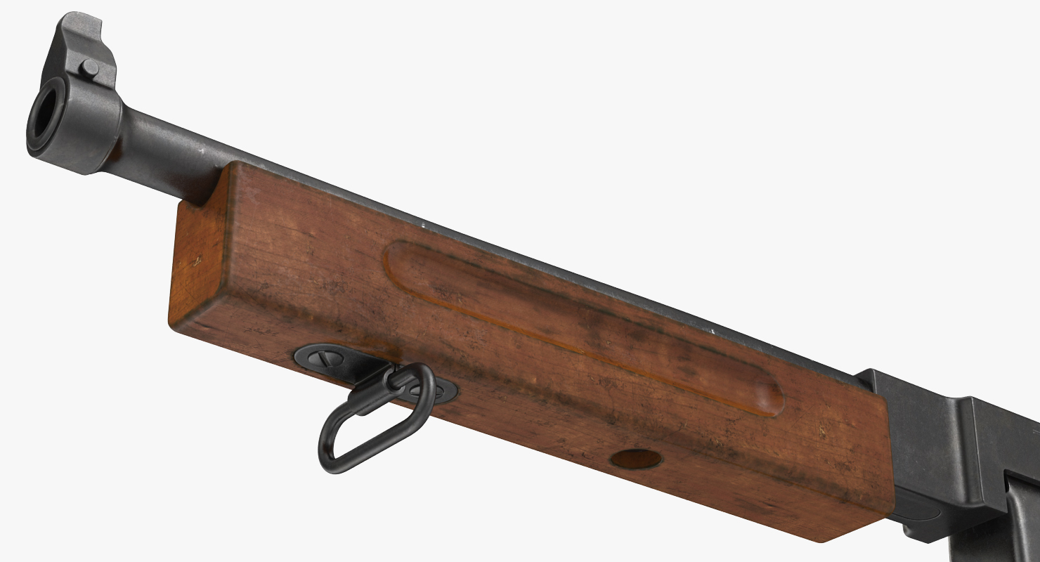 Submachine Gun Thompson M1A1 SMG 3D