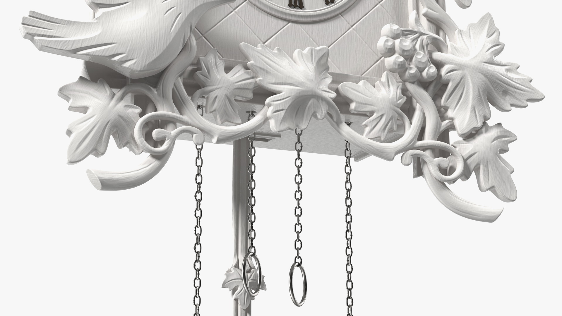 3D model Wooden Cuckoo Clock White