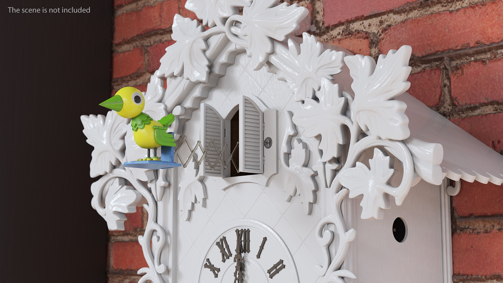 3D model Wooden Cuckoo Clock White