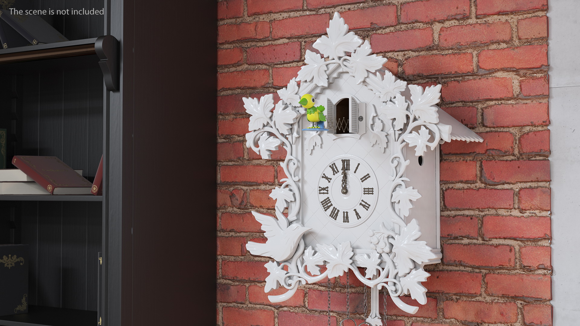 3D model Wooden Cuckoo Clock White