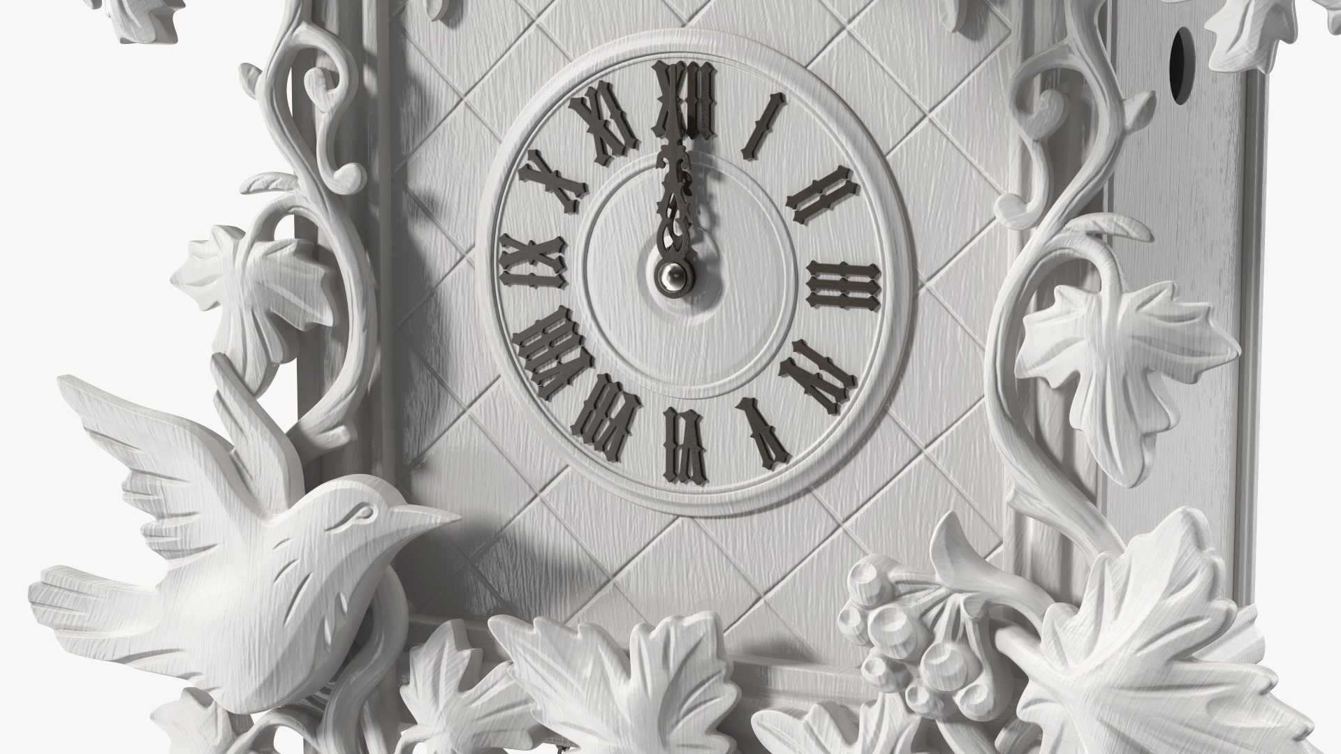 3D model Wooden Cuckoo Clock White