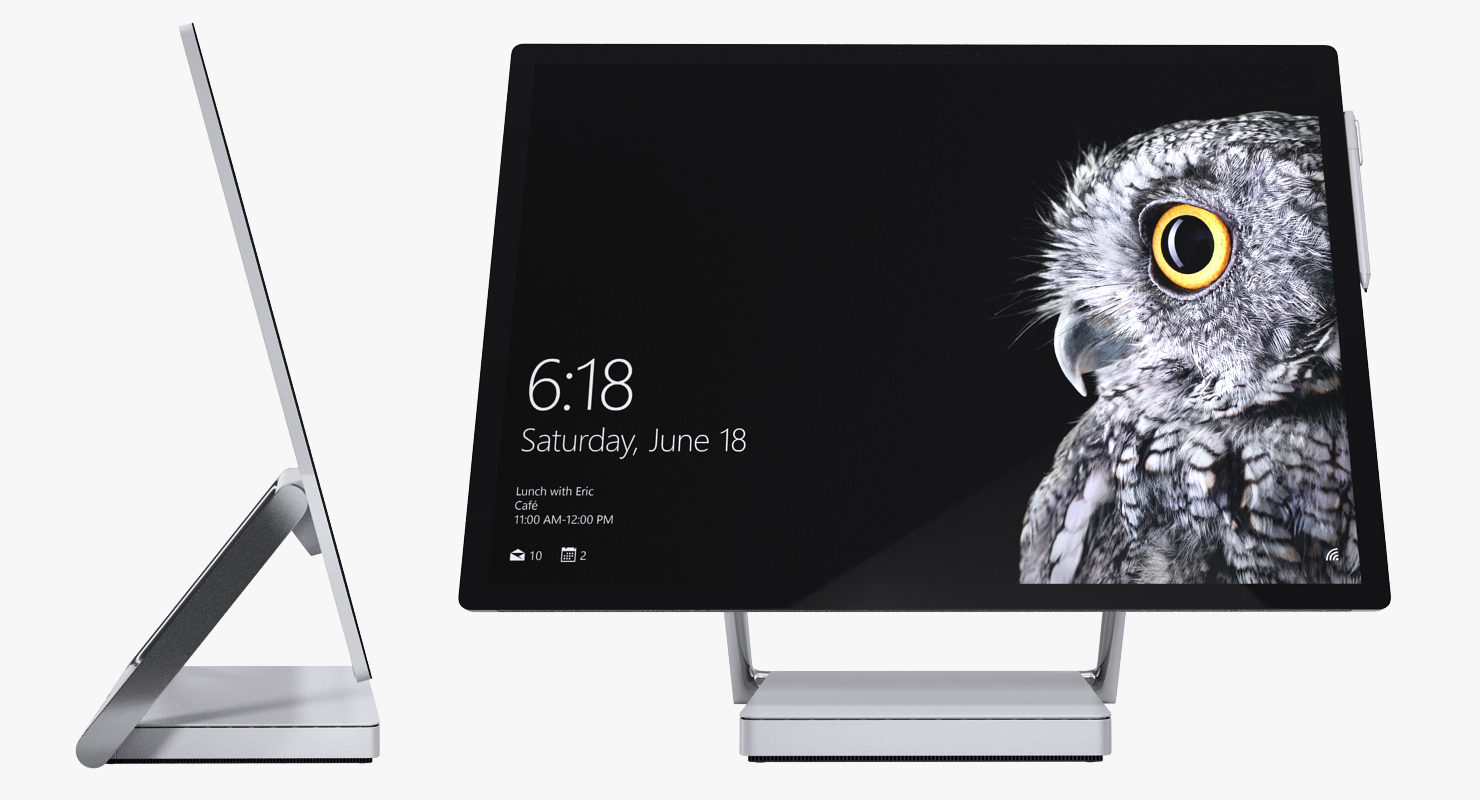 3D All in One PC Microsoft Surface Studio model