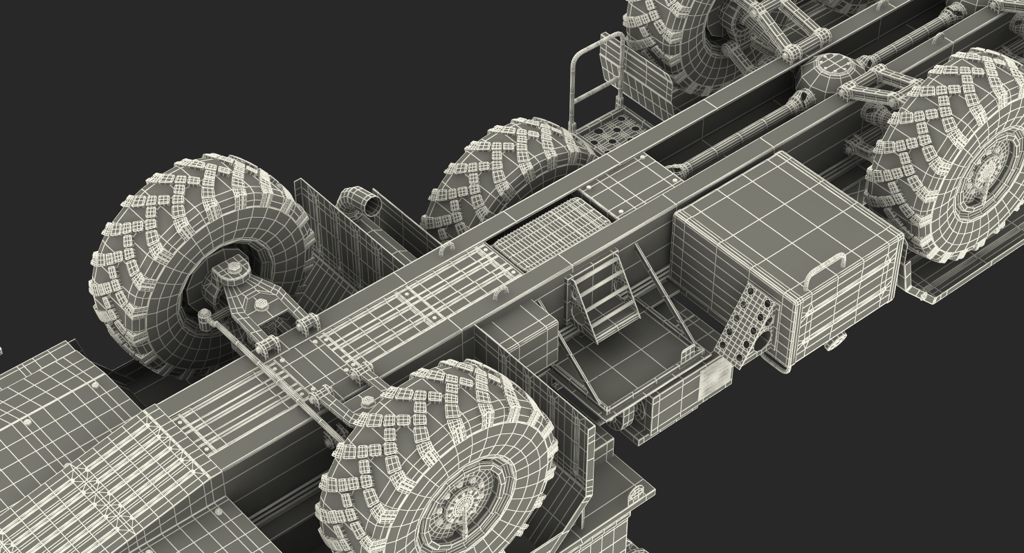 3D Military Truck BAZ 64022 Rigged