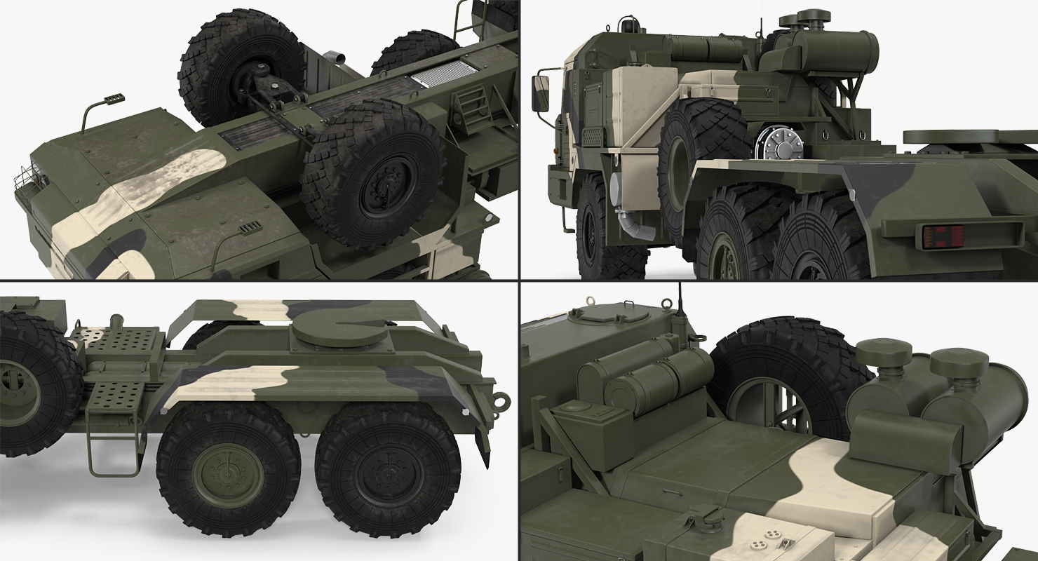 3D Military Truck BAZ 64022 Rigged