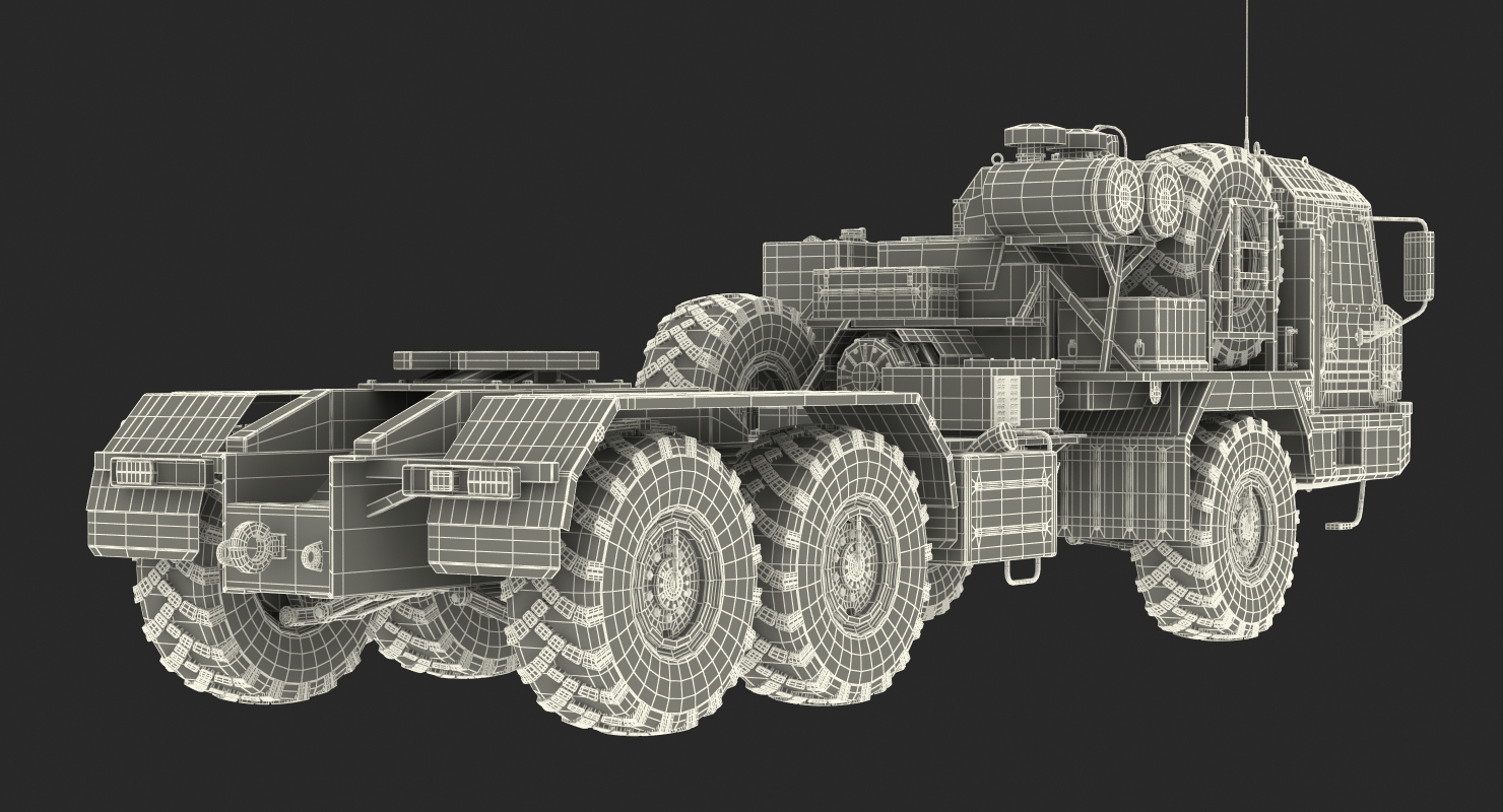 3D Military Truck BAZ 64022 Rigged
