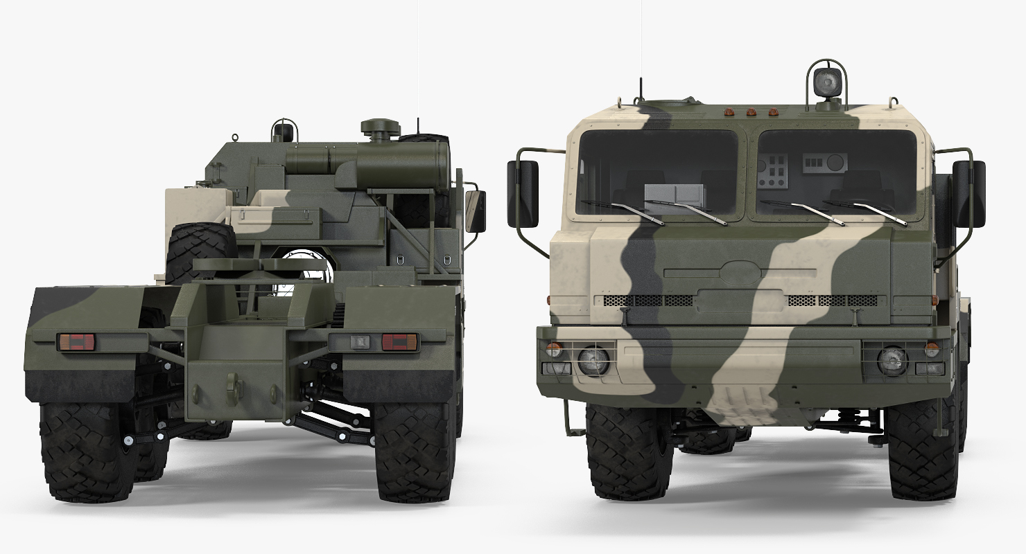 3D Military Truck BAZ 64022 Rigged