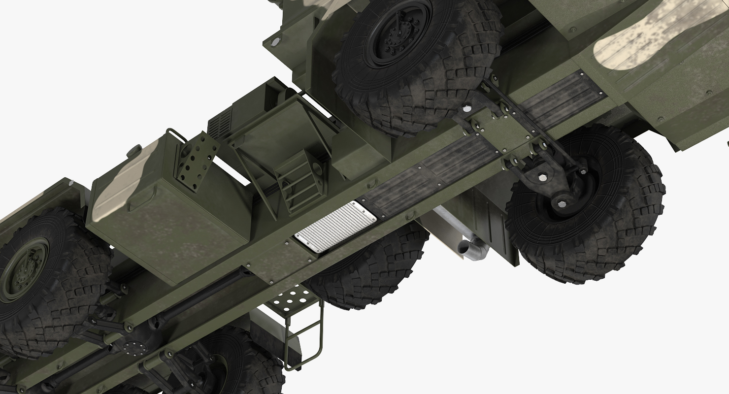 3D Military Truck BAZ 64022 Rigged