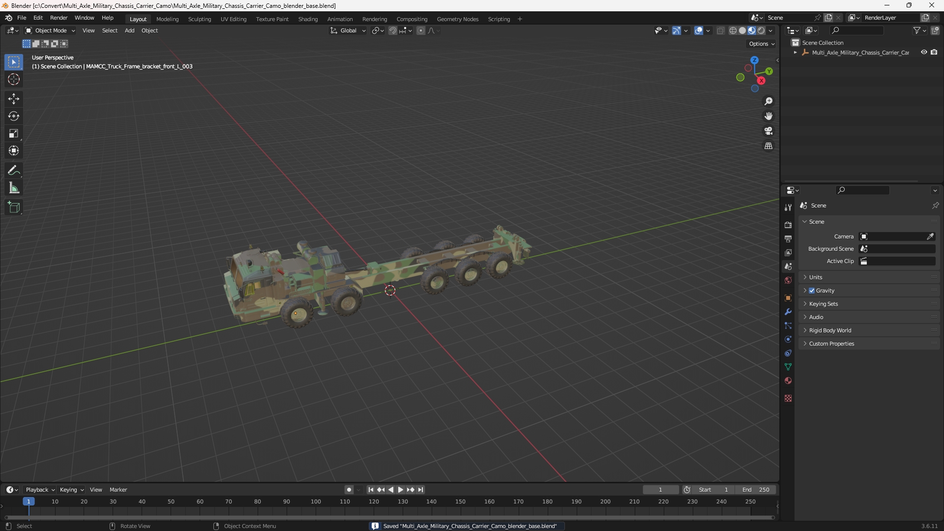 Multi Axle Military Chassis Carrier Camo - view 10