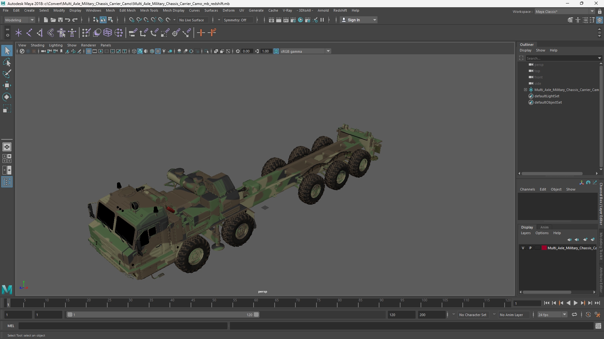 Multi Axle Military Chassis Carrier Camo - view 11