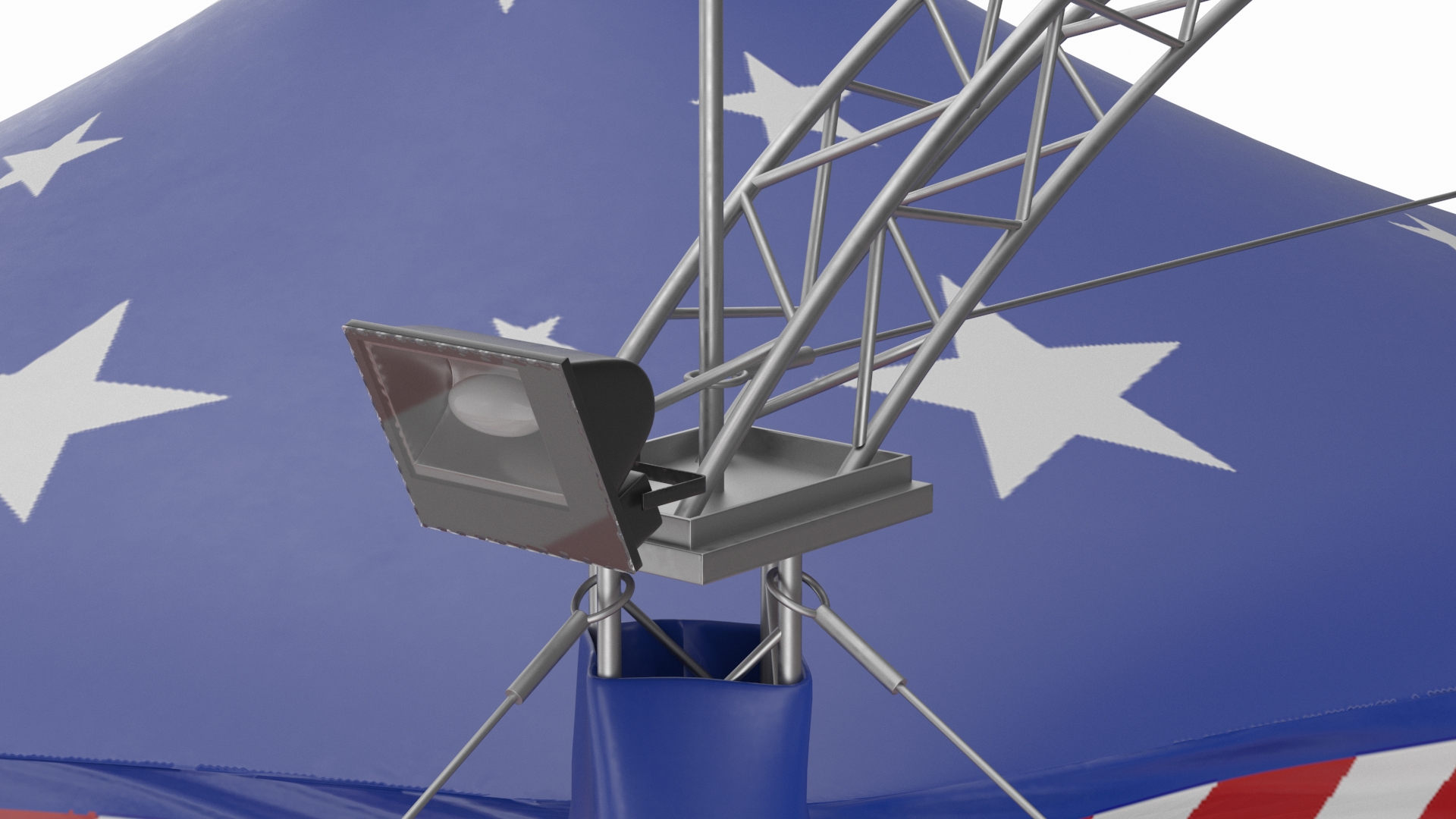 Patriotic Circus Tent with Ticket Booth 3D model