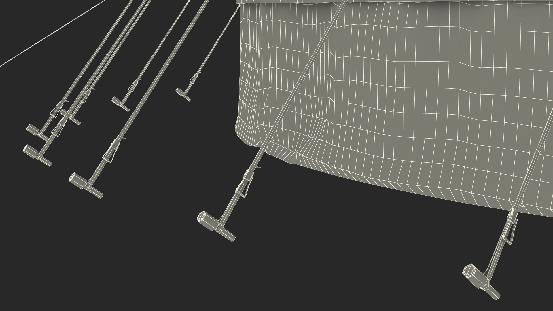 Patriotic Circus Tent with Ticket Booth 3D model