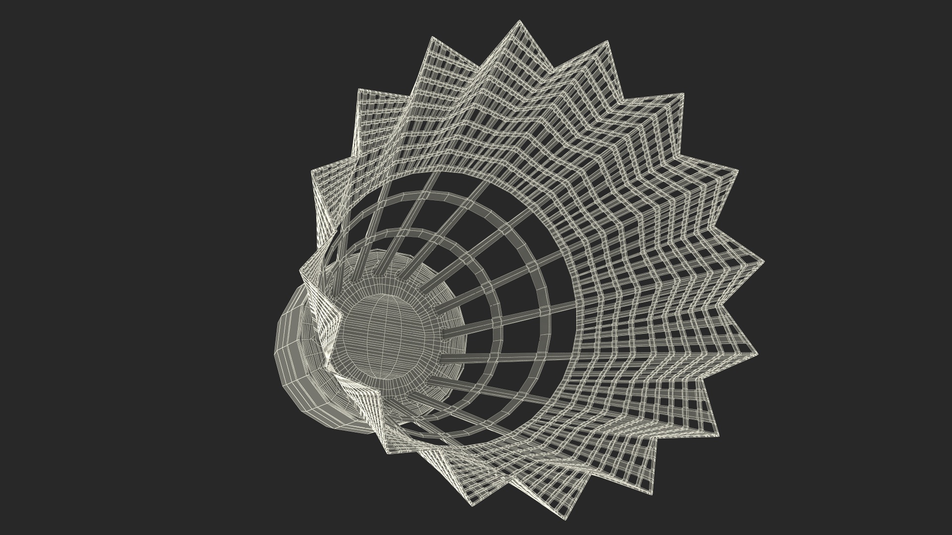 Plastic Shuttlecock 3D model