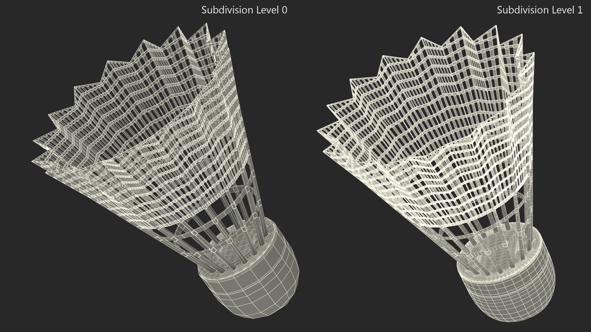 Plastic Shuttlecock 3D model