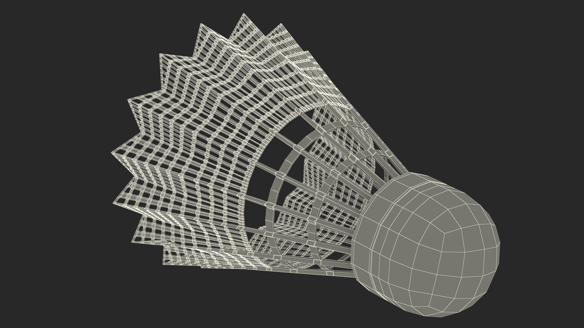Plastic Shuttlecock 3D model