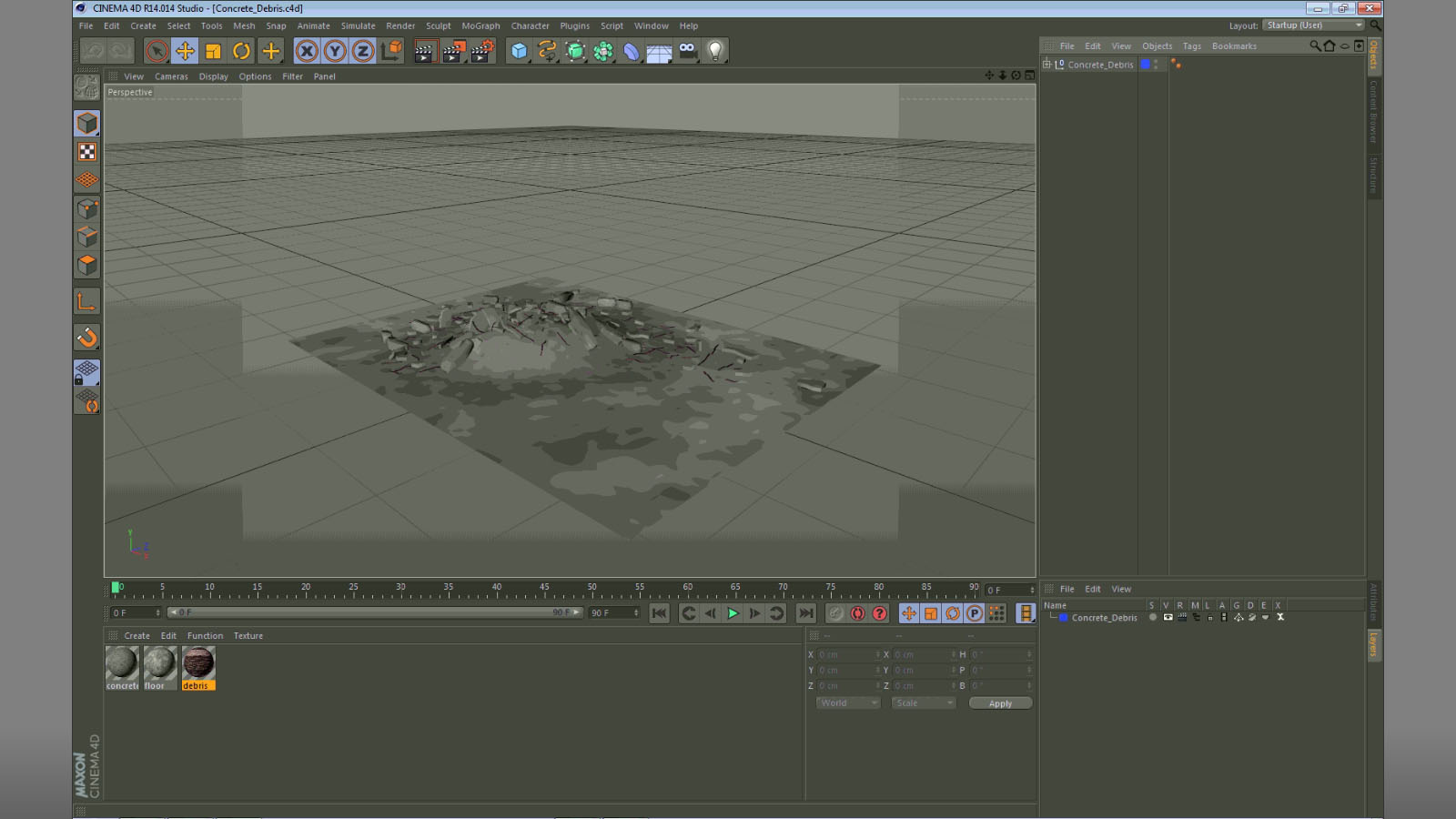 3D model Concrete Debris