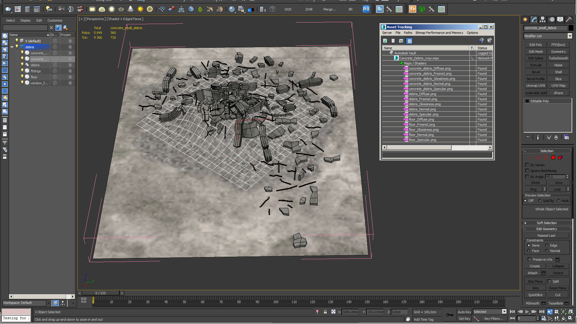 3D model Concrete Debris