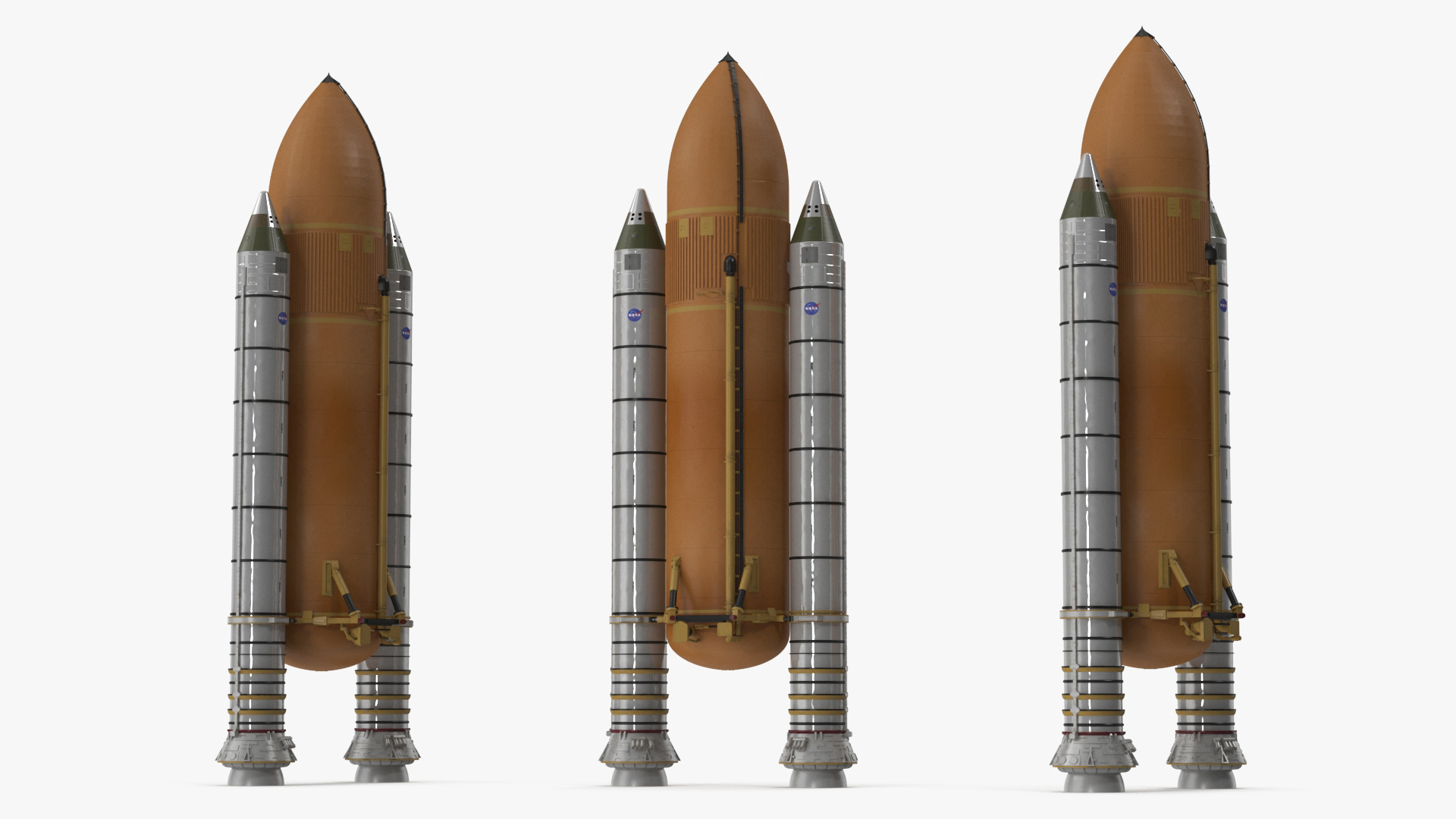Space Shuttle External Tank and Rocket Boosters 3D