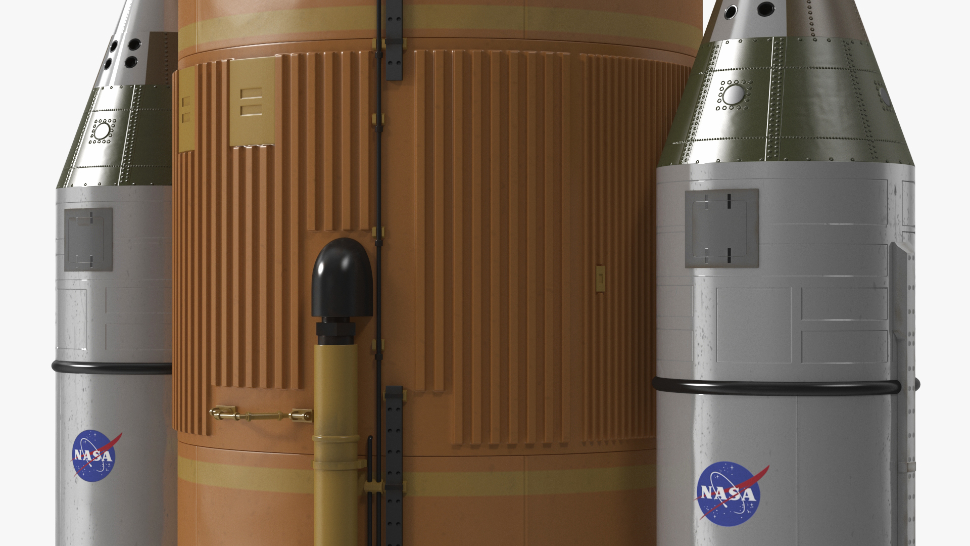Space Shuttle External Tank and Rocket Boosters 3D