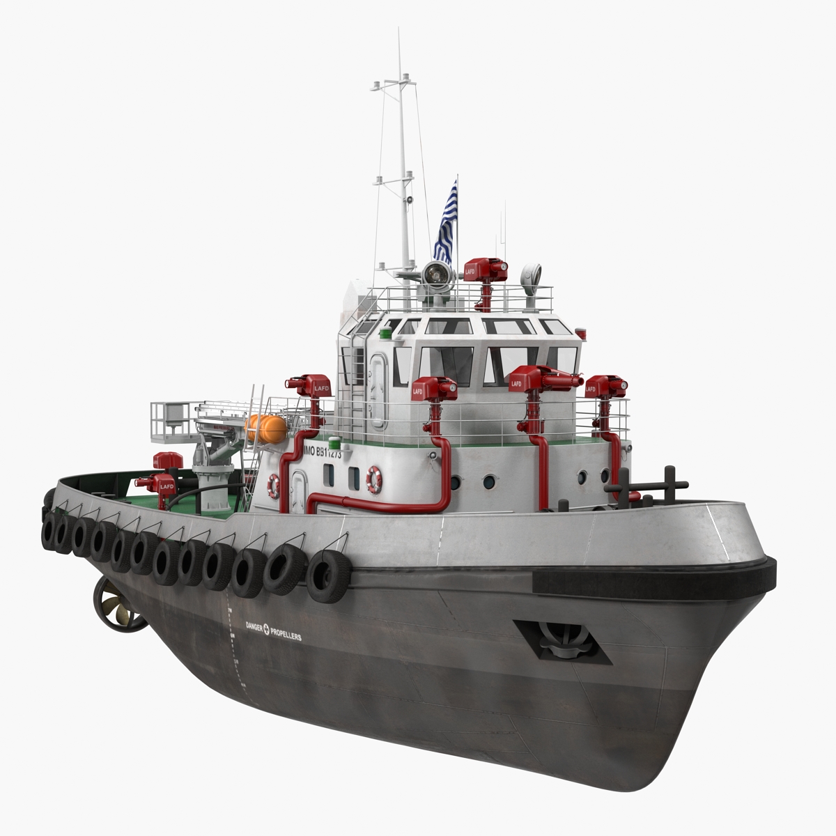 Fireboat Generic 3D Model, view 7