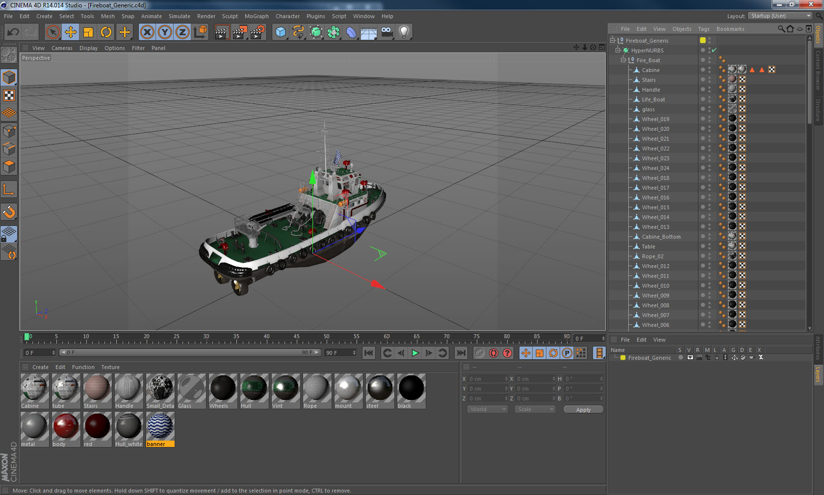 3D Fireboat Generic