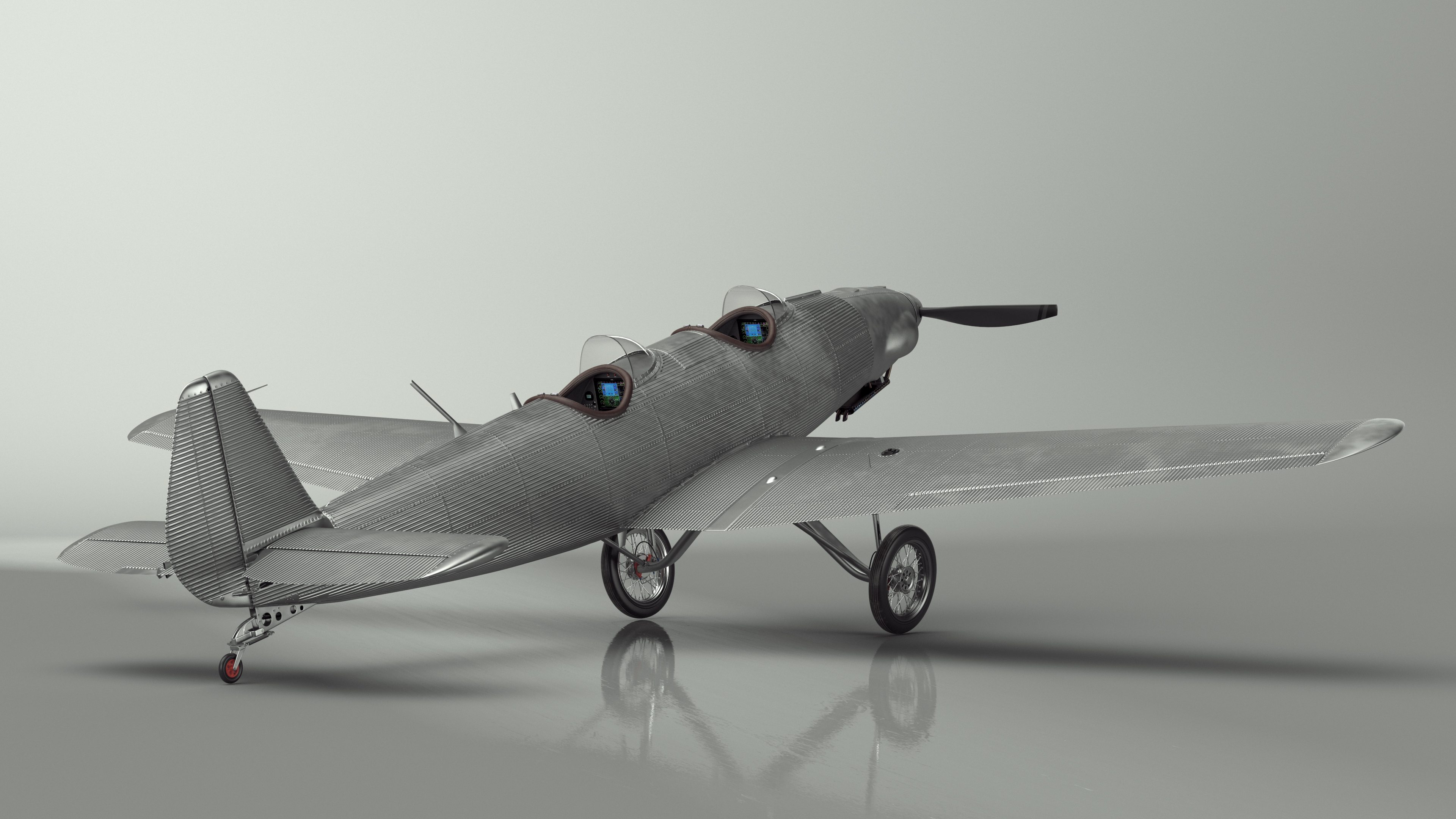 Vintage Sport Plane 3D model