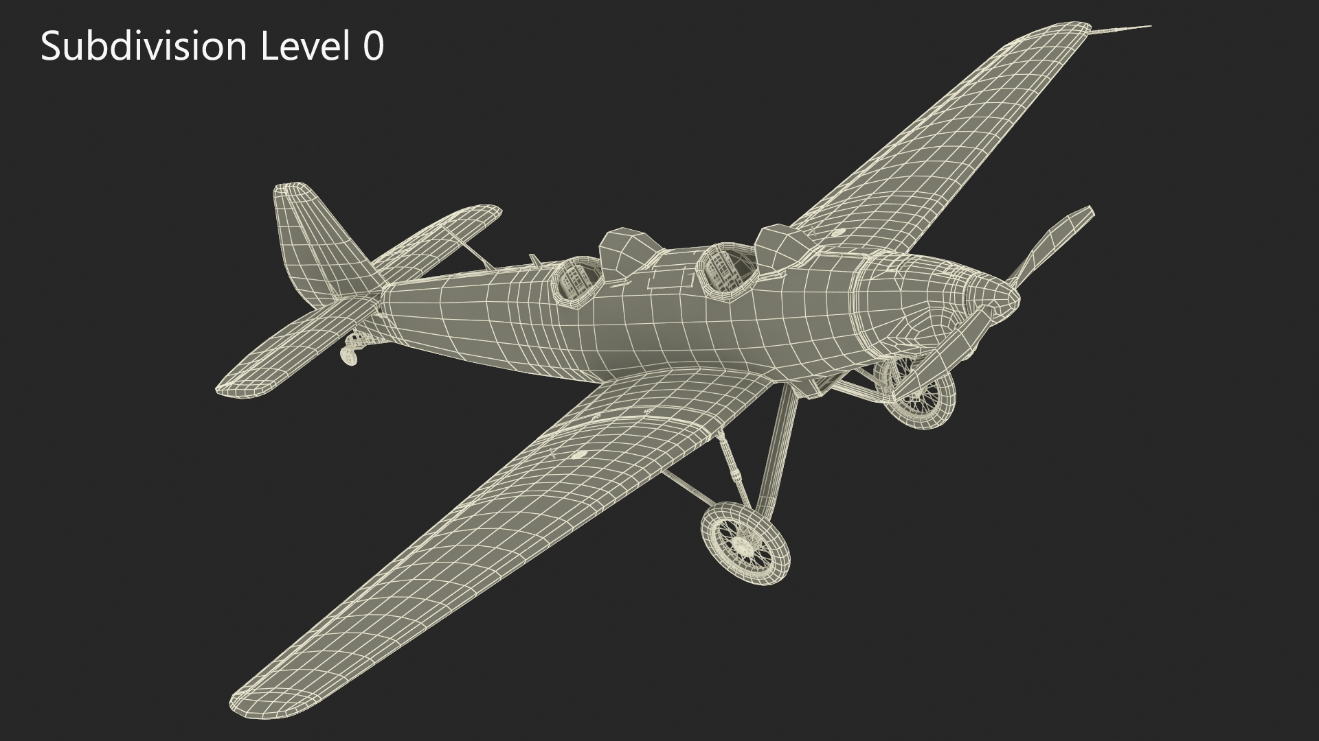 Vintage Sport Plane 3D model
