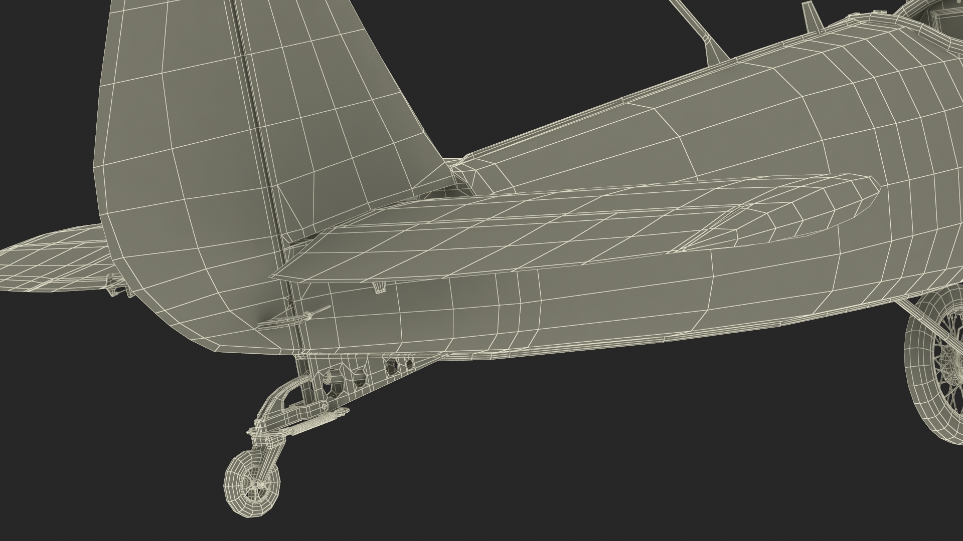 Vintage Sport Plane 3D model