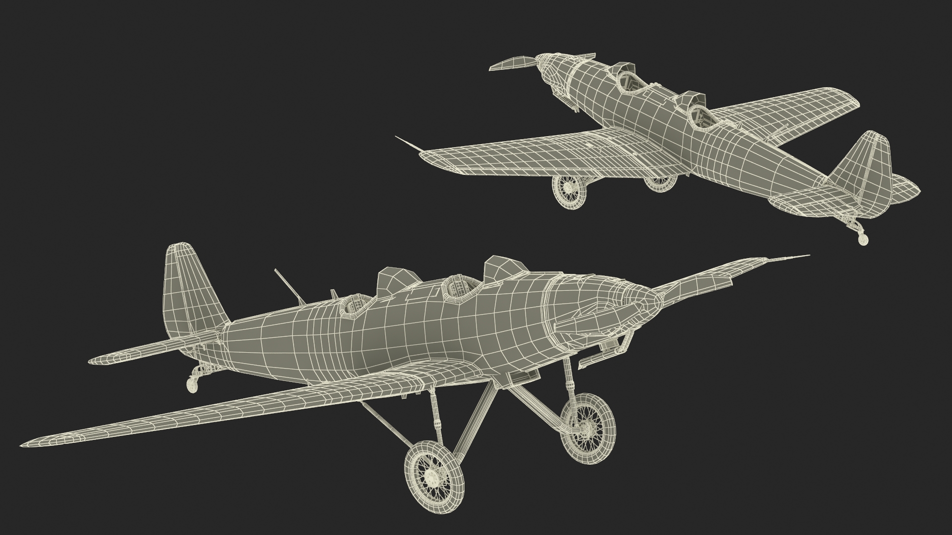 Vintage Sport Plane 3D model