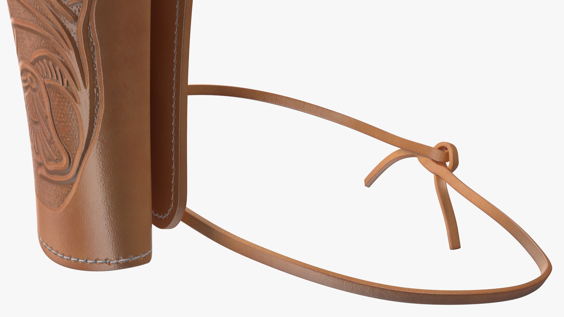 Western Gun Belt with Holster 3D model