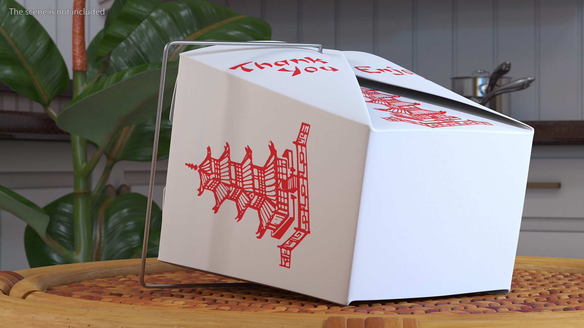 3D Chinese Restaurant Takeout Box 32 Oz