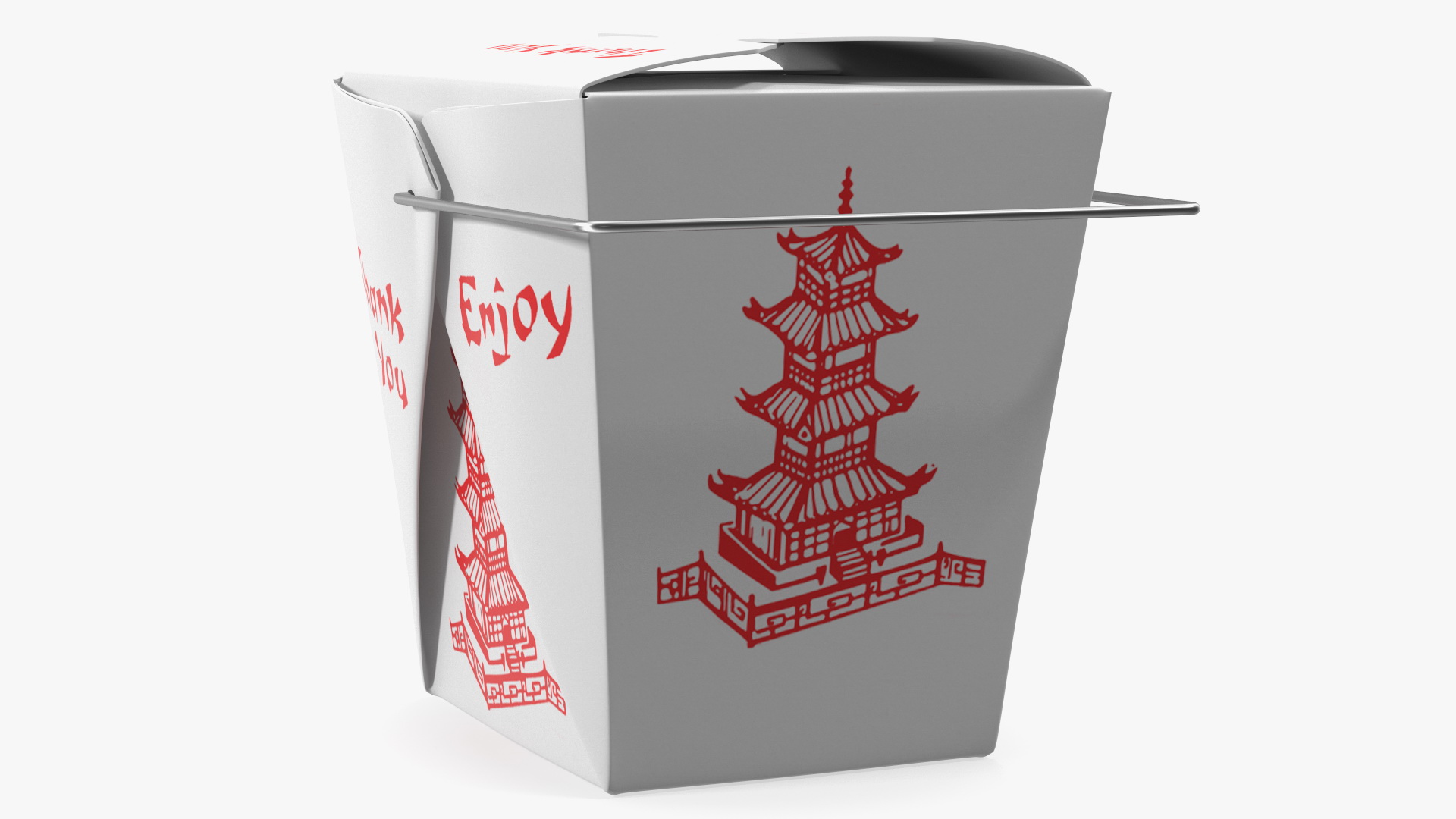 3D Chinese Restaurant Takeout Box 32 Oz