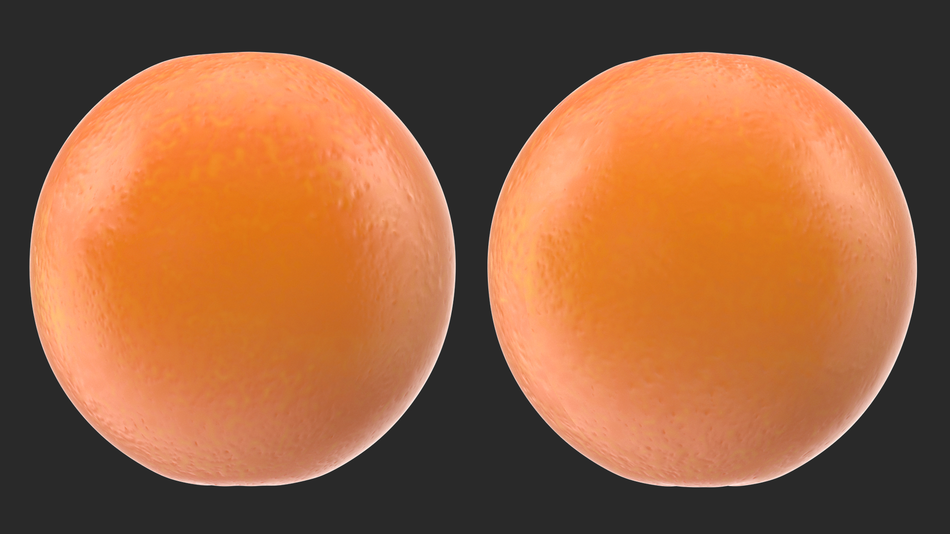 3D Whole Ripe Orange Fruit model
