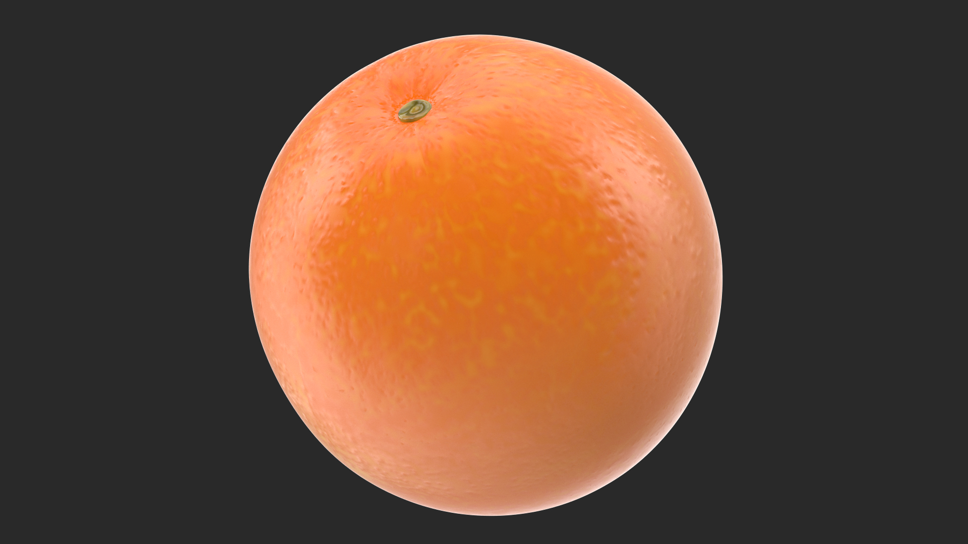 3D Whole Ripe Orange Fruit model