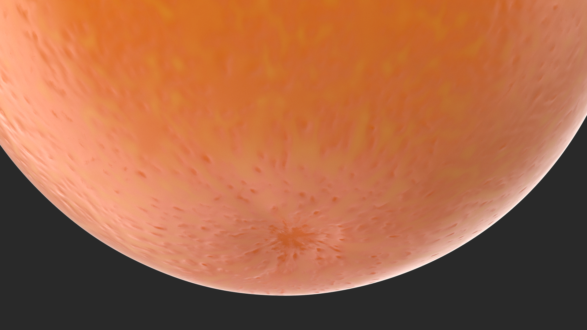 3D Whole Ripe Orange Fruit model