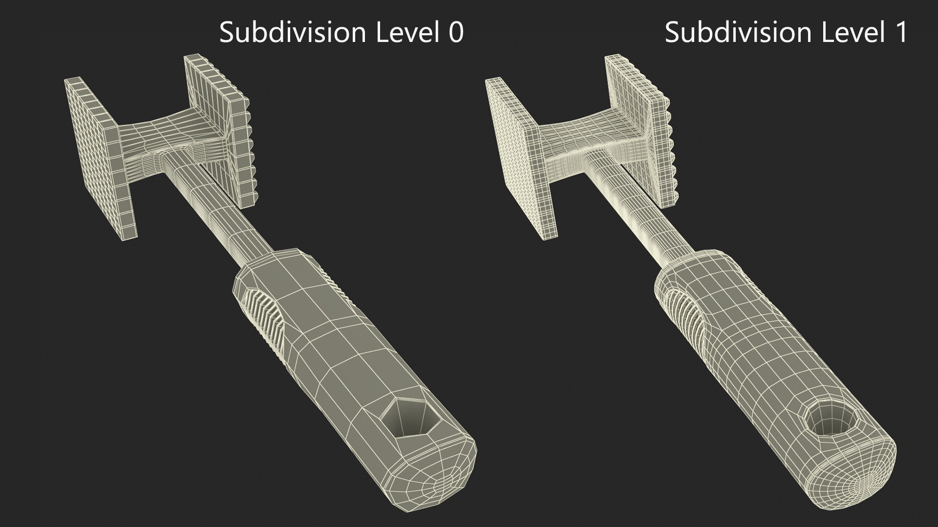 Meat Mallet Tenderizer 3D