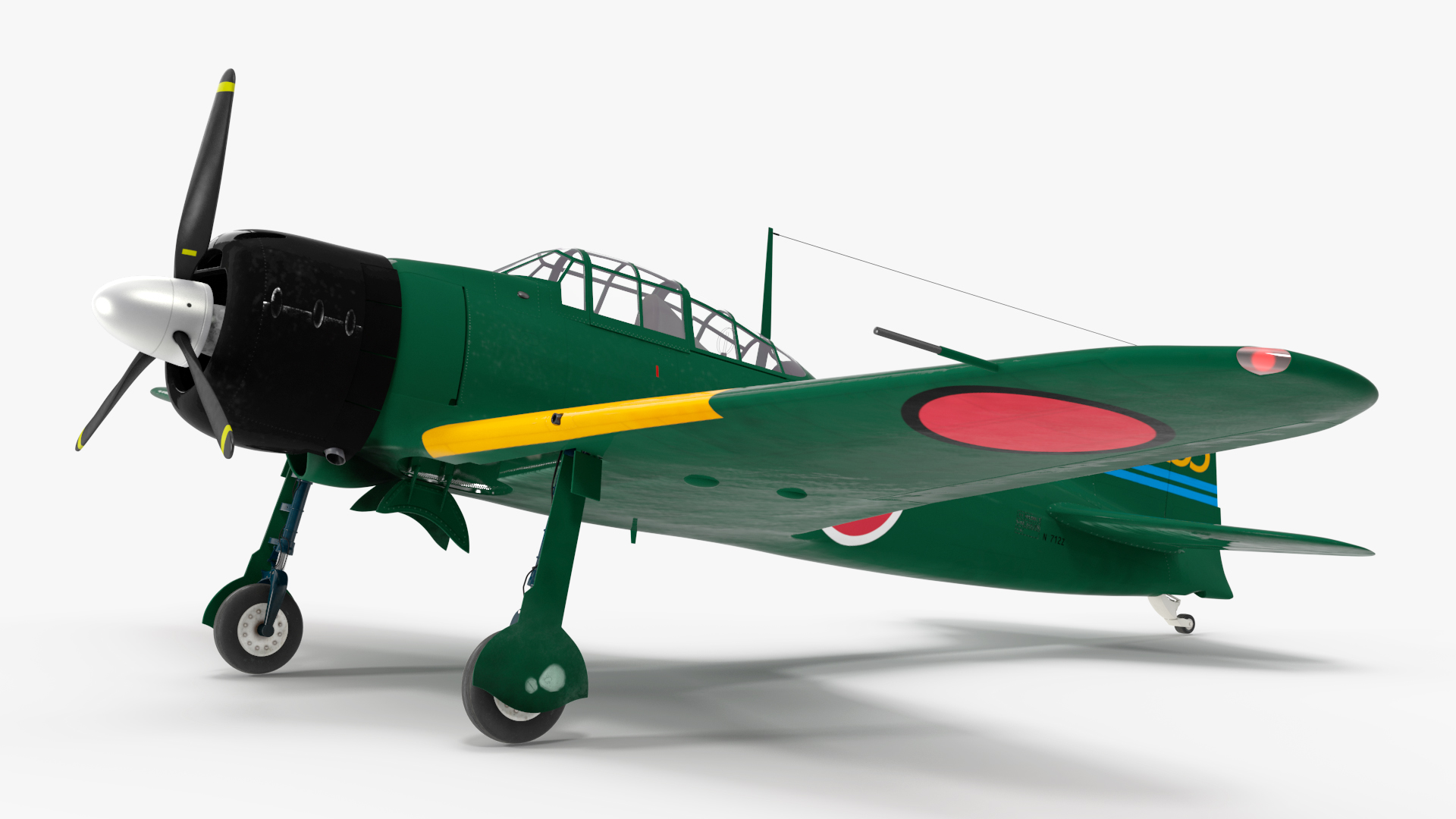 3D model A6M Zero WWII Fighter Aircraft