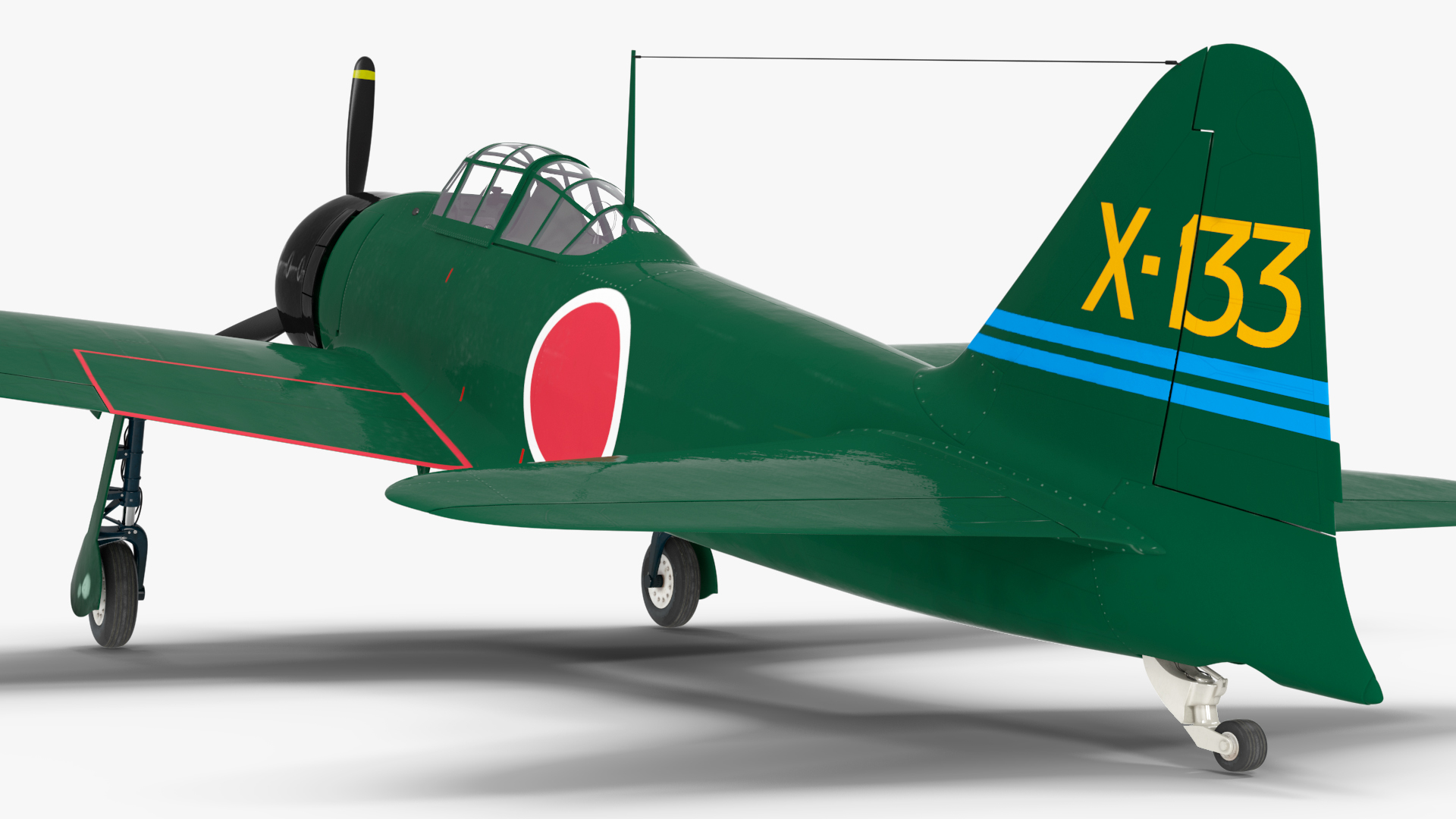 3D model A6M Zero WWII Fighter Aircraft