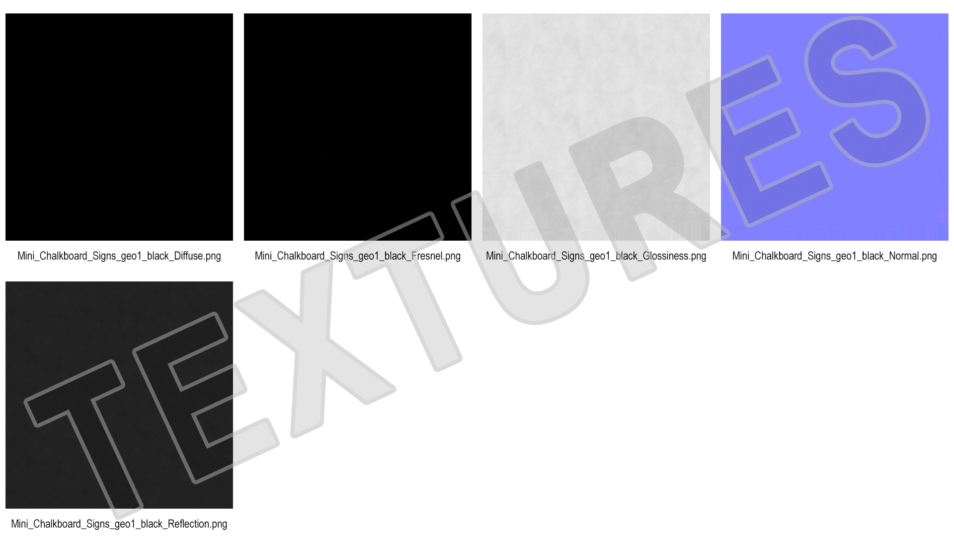 Table Sign Black Empty 3D