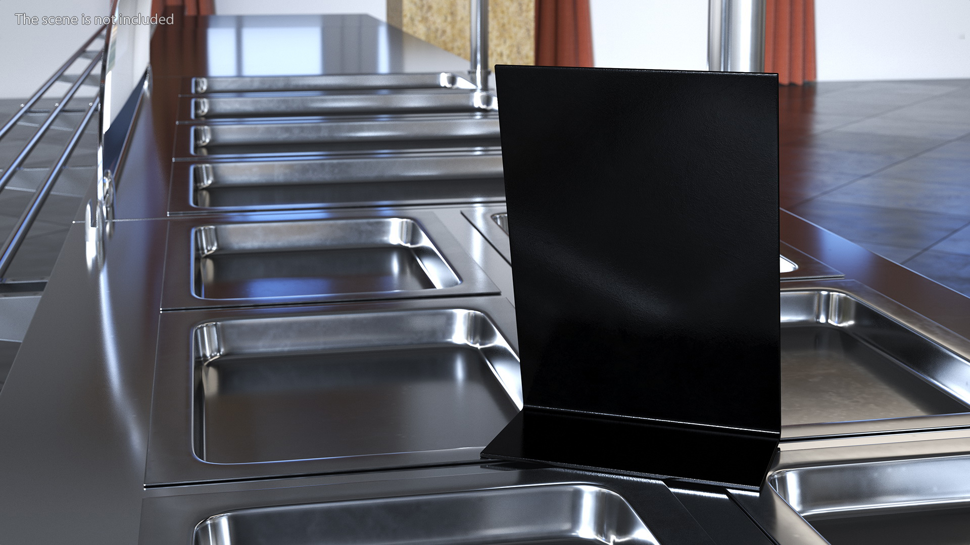 Table Sign Black Empty 3D