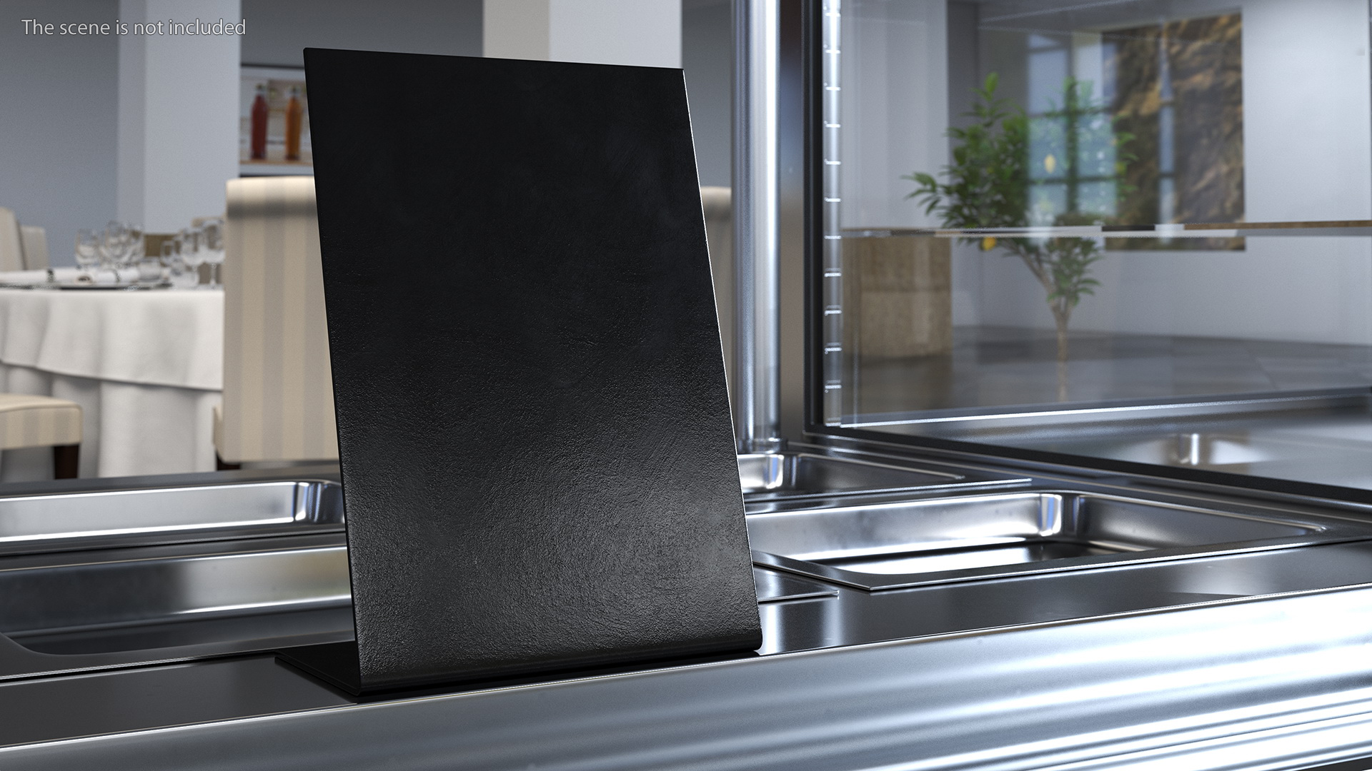 Table Sign Black Empty 3D