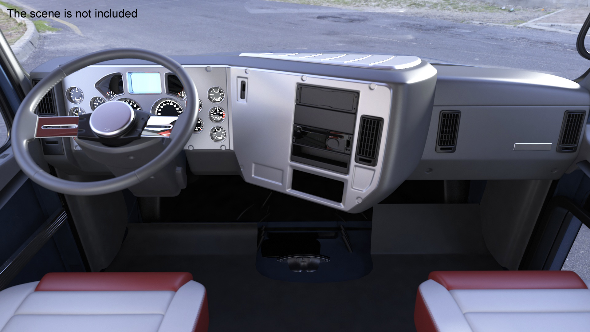 Freight Truck Simple Interior 3D model