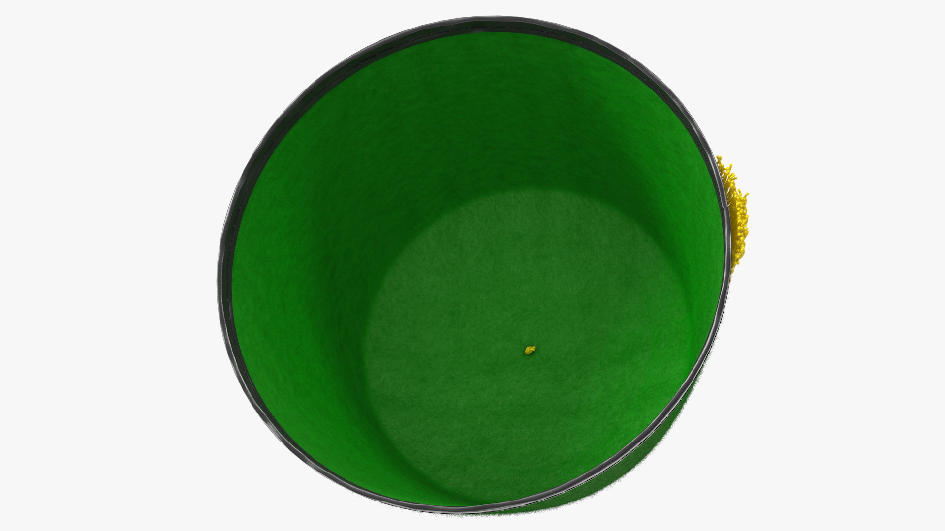 3D model Traditional Arabic Green Fez Hat With Yellow Tassel Fur