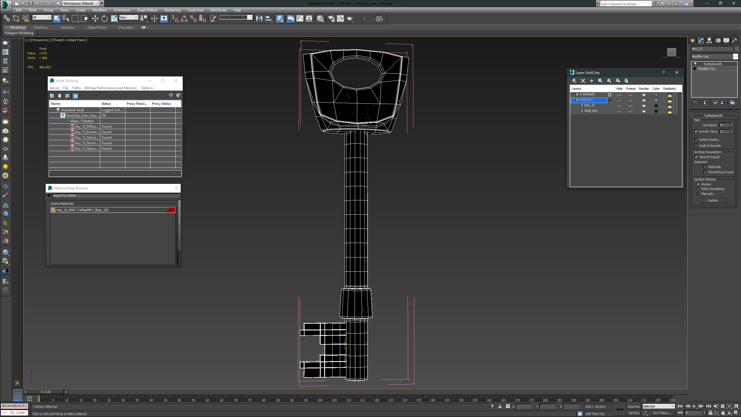 3D model Gold Key