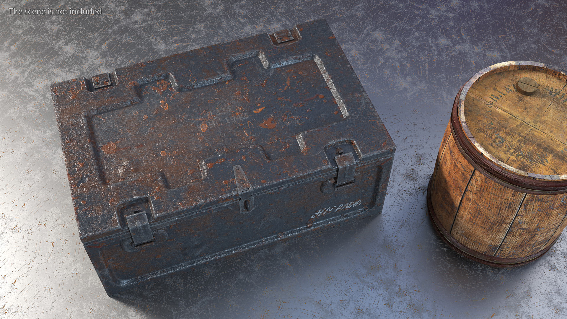 3D model Old Weapon Box Metal