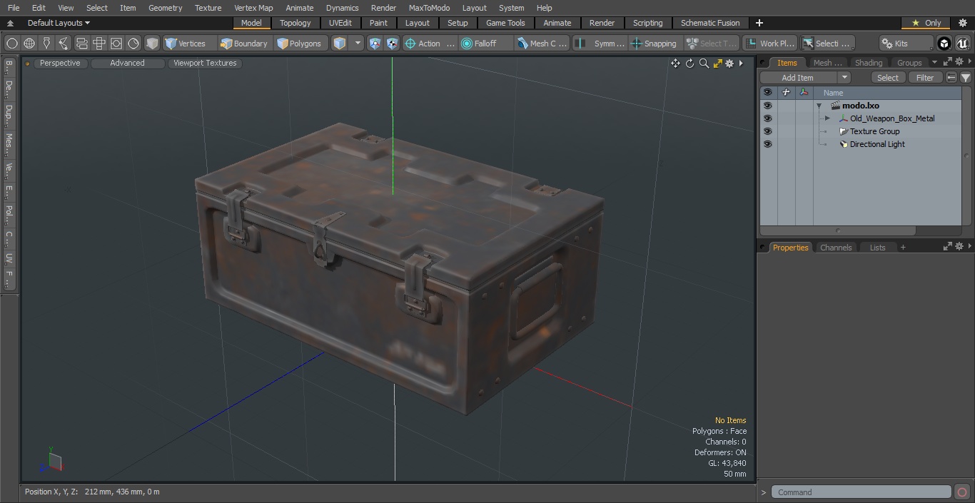 3D model Old Weapon Box Metal