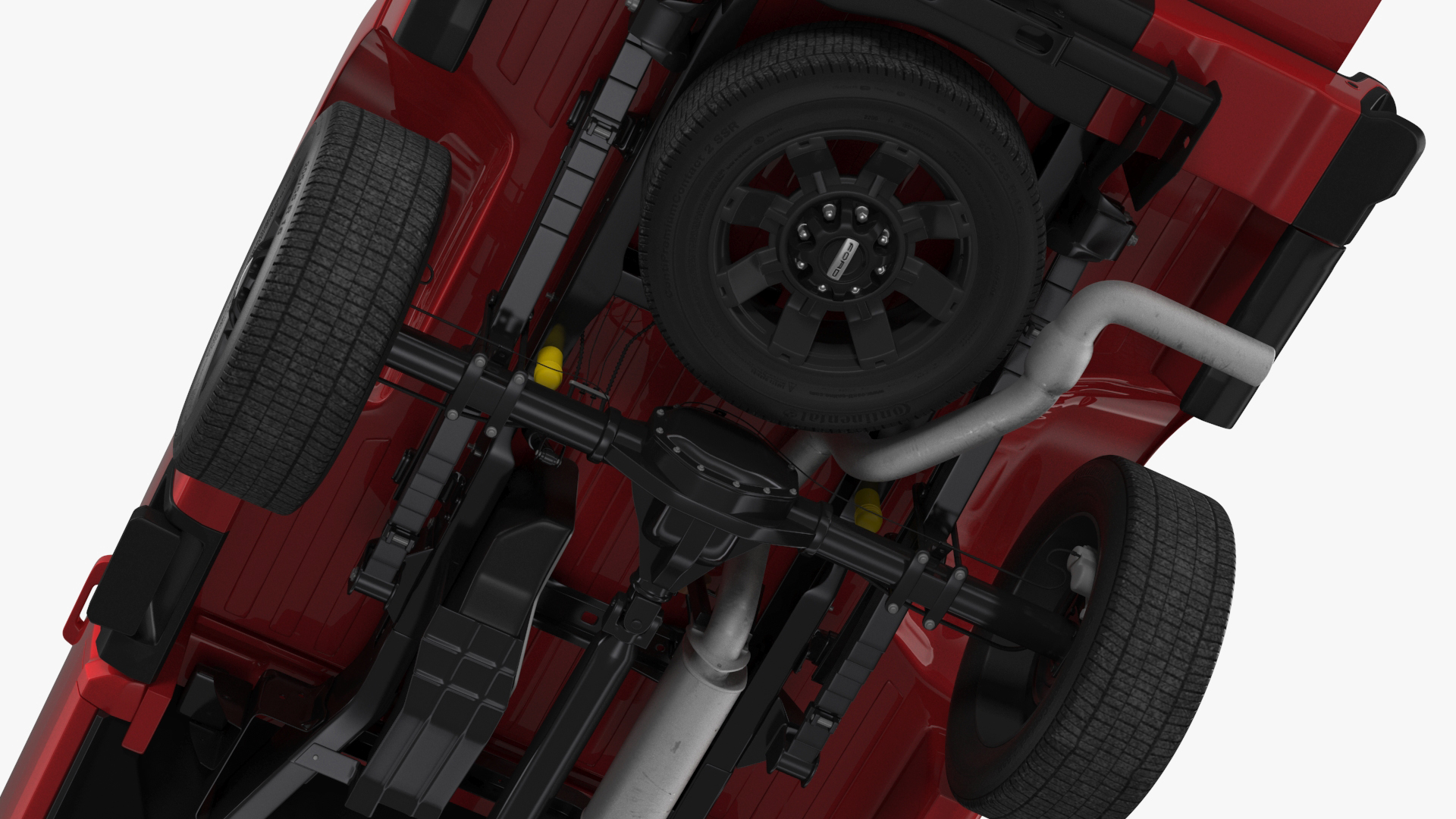 Ford Super Duty F-550 Lariat 2023 Red Rigged 3D model
