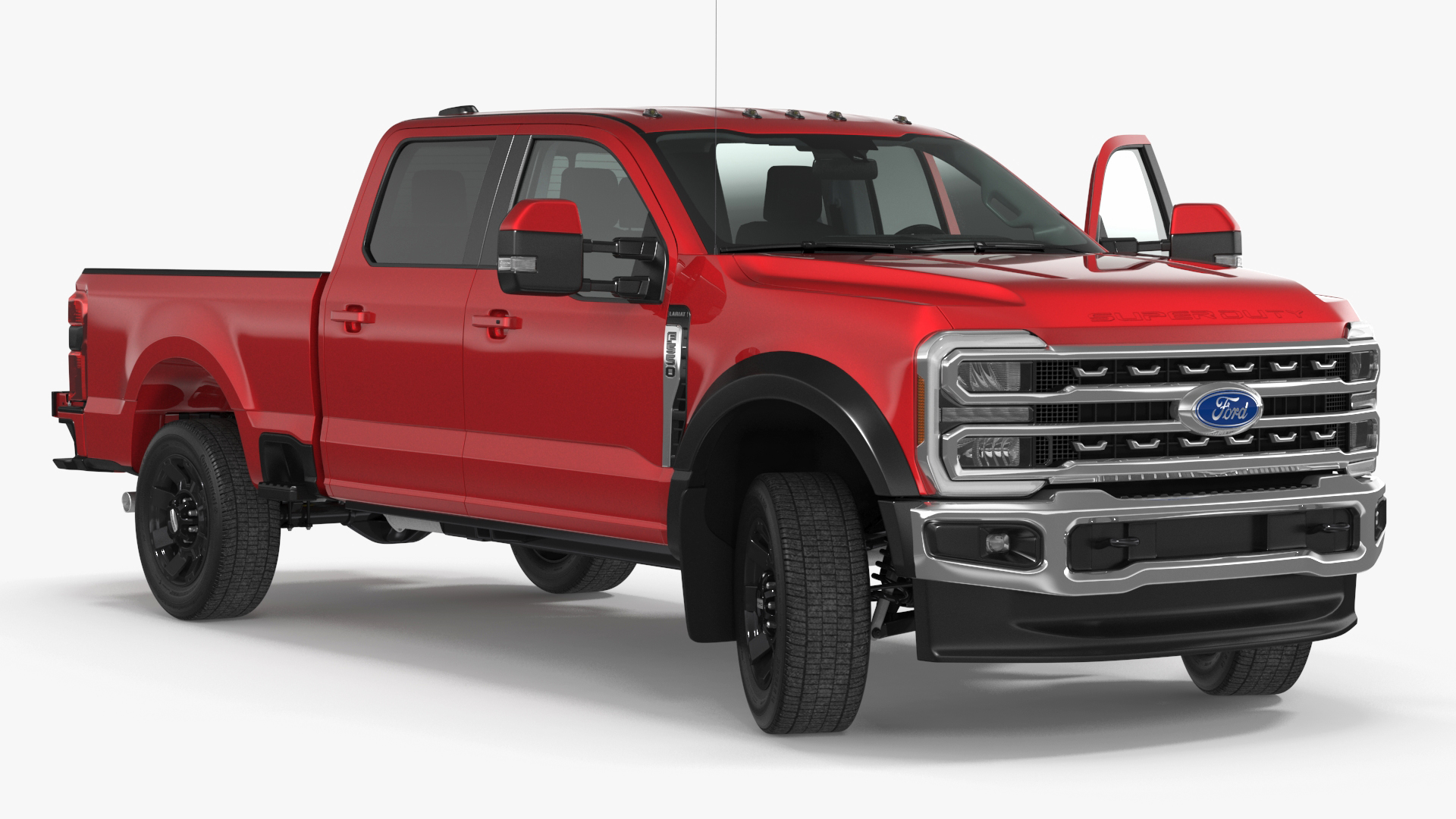 Ford Super Duty F-550 Lariat 2023 Red Rigged 3D model