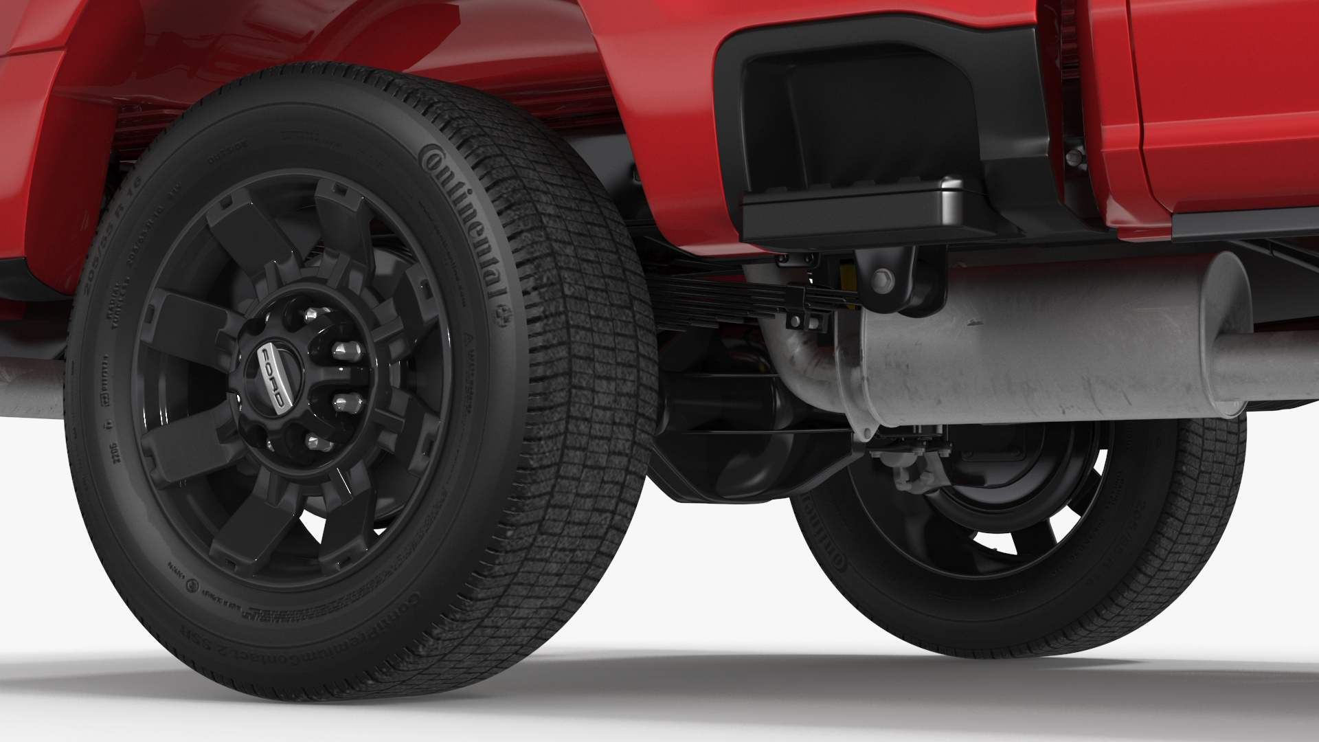 Ford Super Duty F-550 Lariat 2023 Red Rigged 3D model