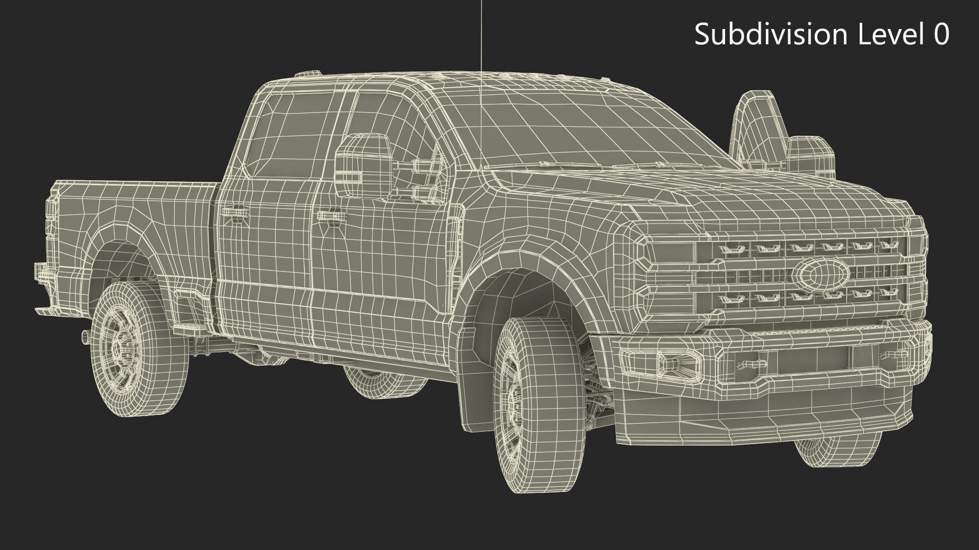 Ford Super Duty F-550 Lariat 2023 Red Rigged 3D model