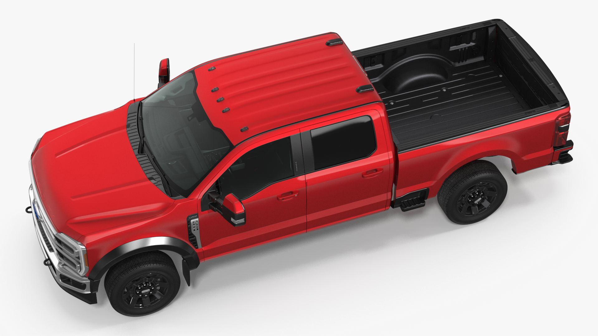 Ford Super Duty F-550 Lariat 2023 Red Rigged 3D model